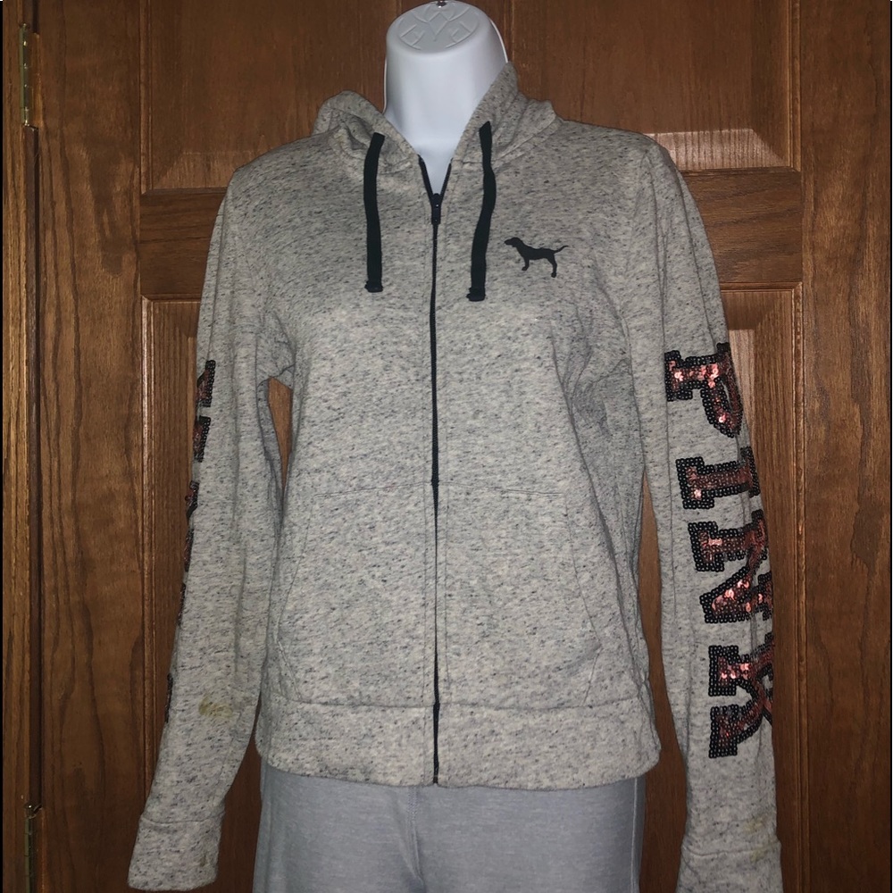 Victoria’s Secret PINK Sequin Sweatshirt Jacket